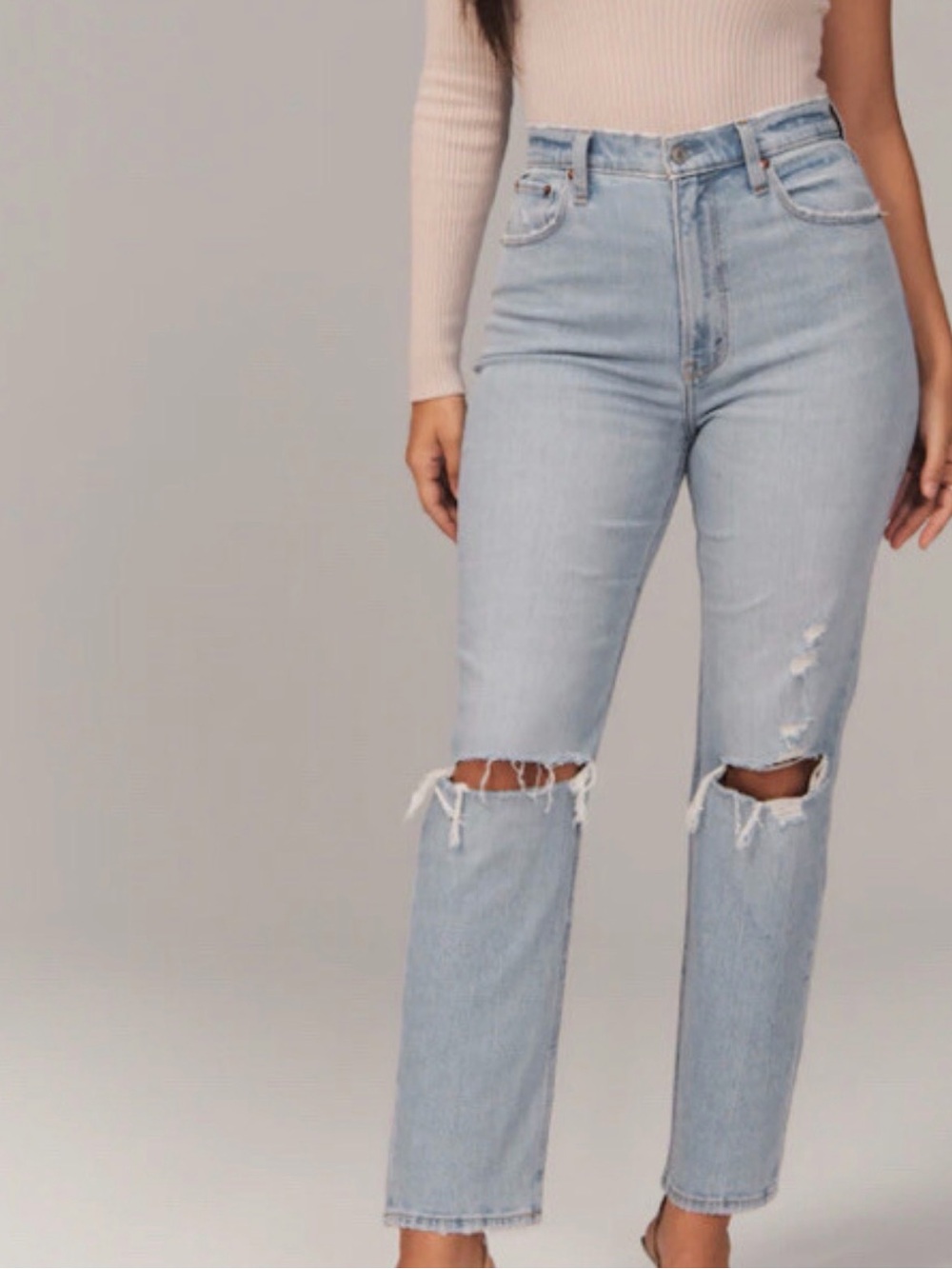 Abercrombie & Fitch The Ankle Straight Ultra High Rise
